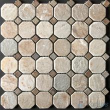 Octagon With Dot Quartz Stone Mosaic VS-Q92