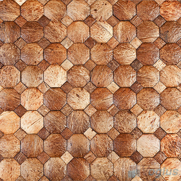 Octagon Coconut Mosaic Tiles VCC98