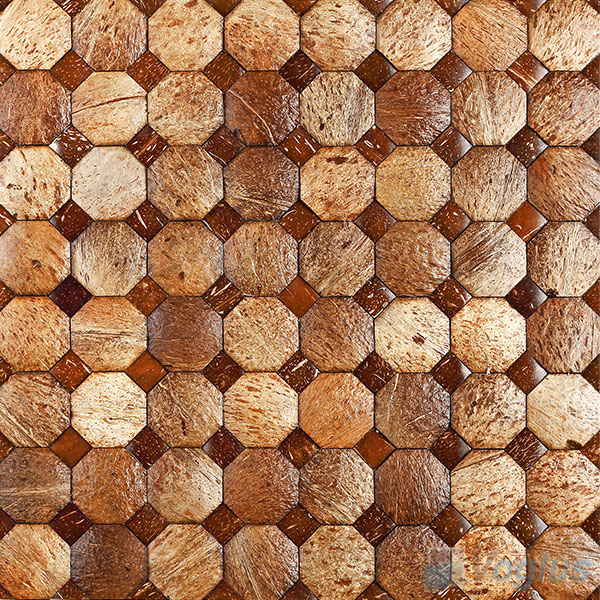 Octagon Coconut Mosaic Tiles VCC99